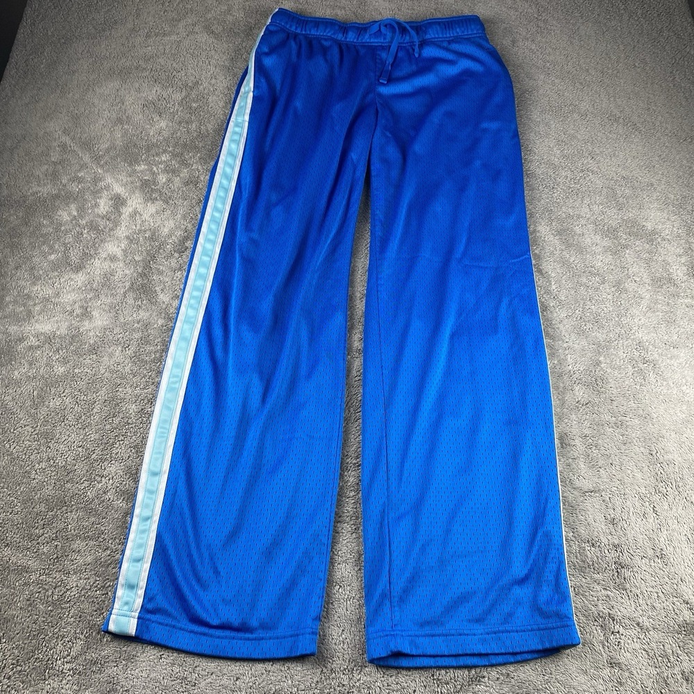 Dankskin Now Track Pants Wide-Leg Drawstring Womens Medium (8-10) Blue